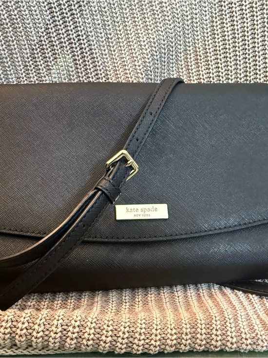kate spade Handbags - kate spade black crossbody with gold hardware